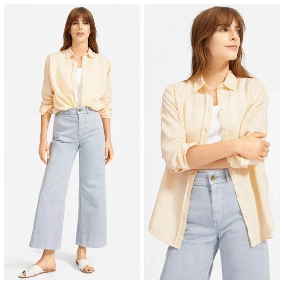 Everlane Tops - Everlane | NEW Relaxed Linen Shirt